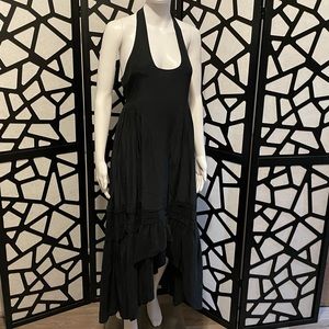 Amazing Juicy Couture High-Low Halter 100% Silk Dress - Black - Size 4